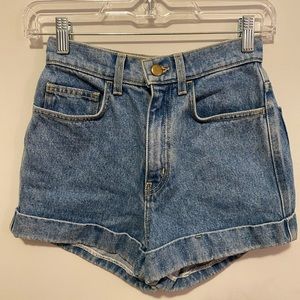American Apparel Denim Hi-Waist Shorts Size 24